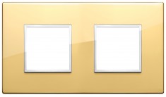 Ramka ozdobna 4M (2+2) 71mm polished gold