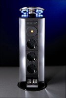 EVOline Port DATA stal. podswietlana 3x230V 1x2RJ45